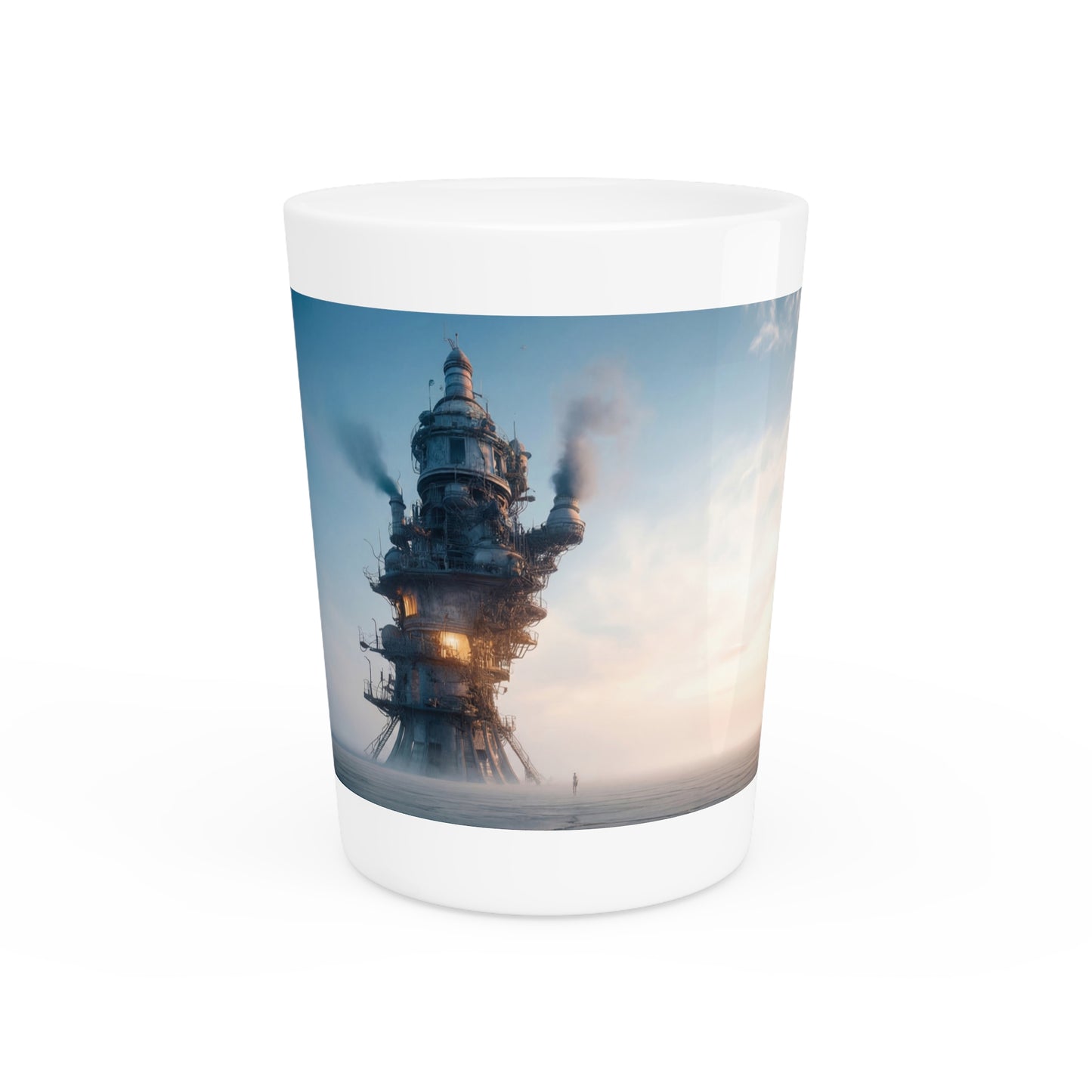 Skyward Steam Tower Shot Glass – Lonely Engineer’s Dawn