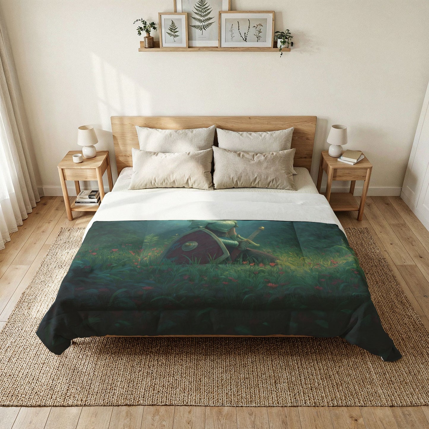 Forest Sentinel Cotton Comforter – Emerald Grove Guardian