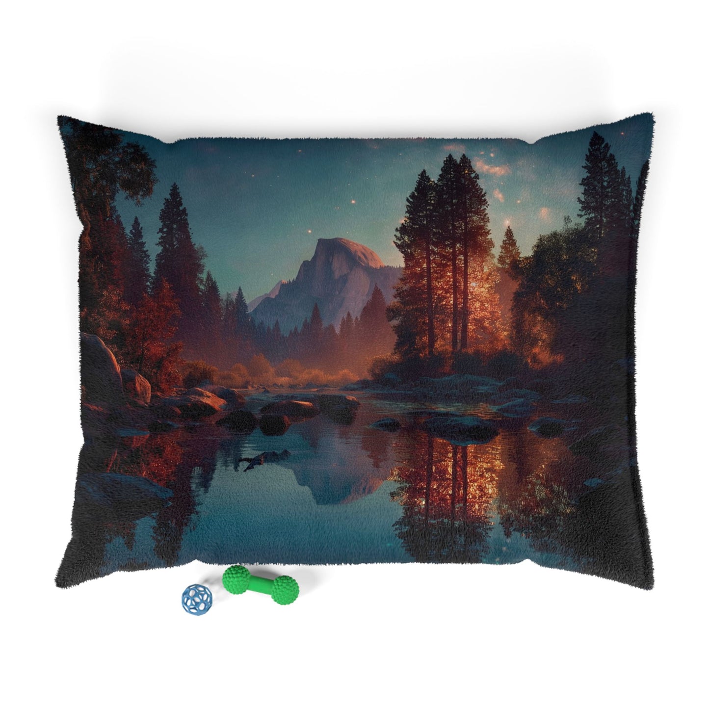 Starlit River Valley Pet Bed – Half Dome’s Whispering Reflection