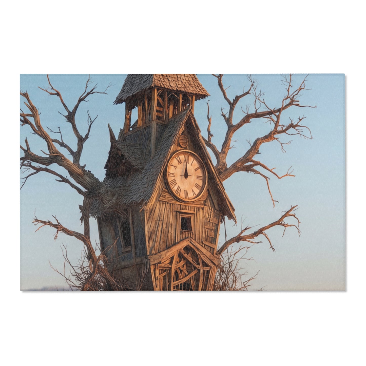 Clock Tower in the Dryland Area Rugs – Timeless Wanderer’s Sanctuary