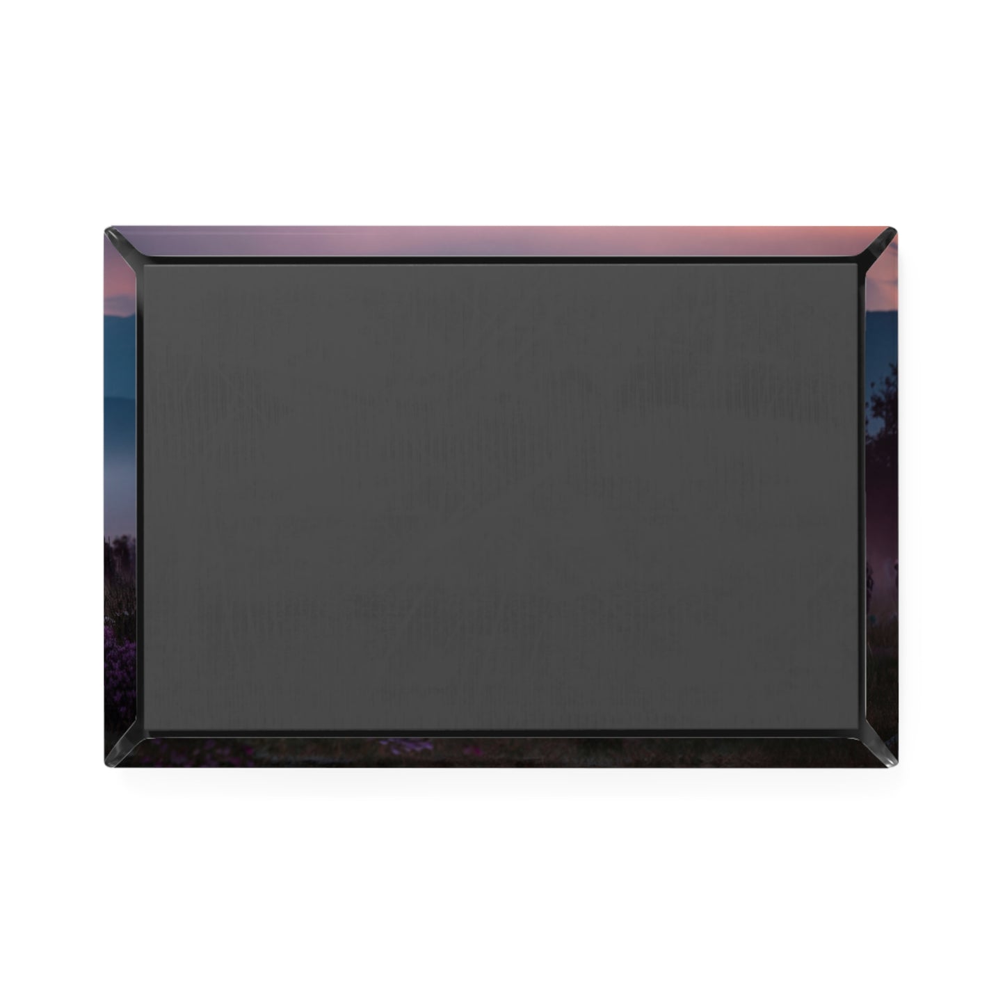 Sunset Festival Friends Button Magnet, Rectangle (1 & 10 pcs) – Whispering Peaks & Glowing Arch