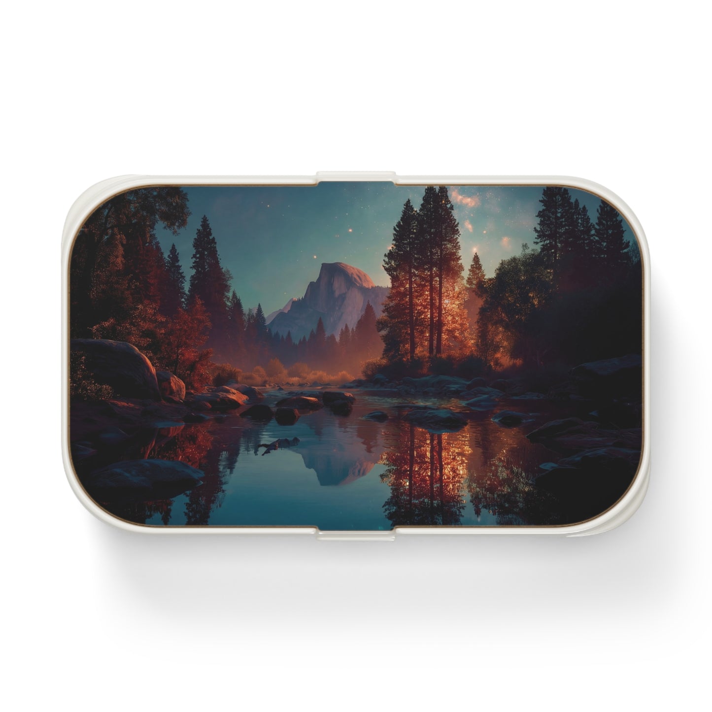 Celestial Reflection Bento Lunch Box – Half Dome’s Twilight Mirror