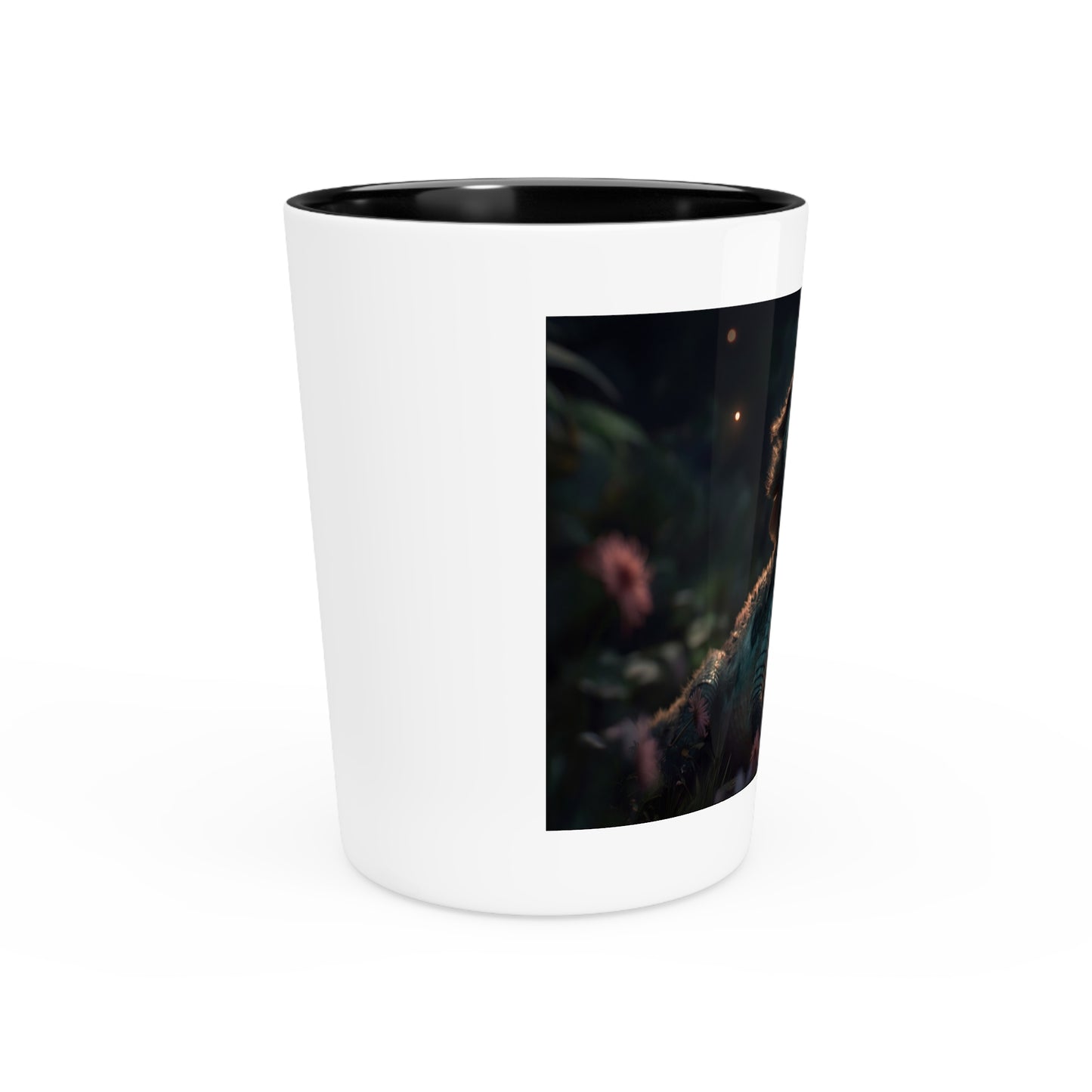 Mossy Alligator Sentinel Shot Glass – Gentle Guardian with Butterfly