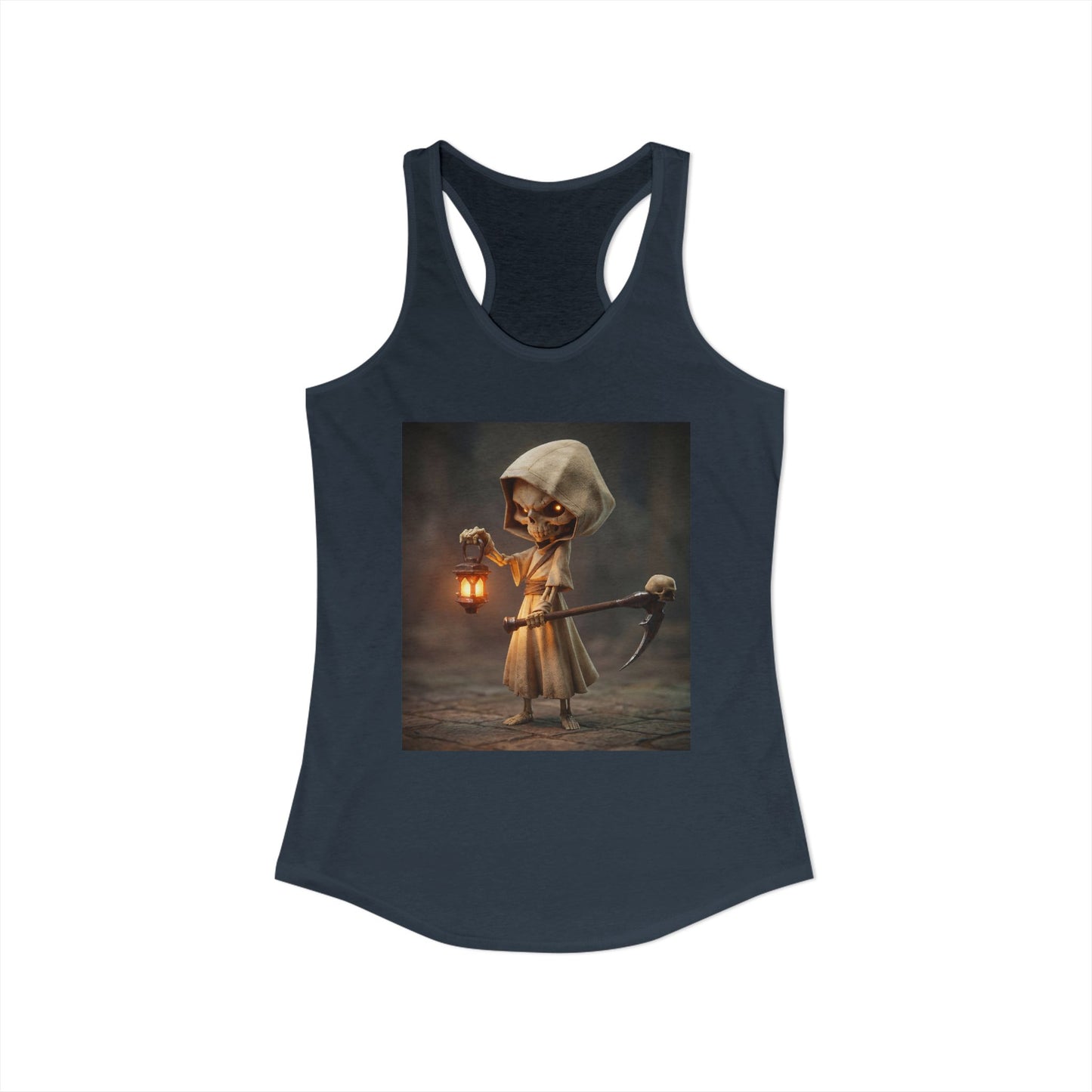 Lantern Skeleton Guardian Tank – Hooded Bone Sentinel with Glowing Orb and Scythe
