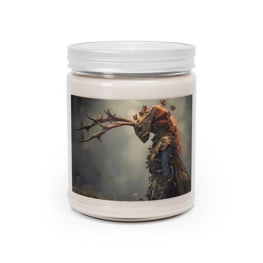 Forest Spirit with Butterfly Antlers Scented Soy Candles with White Lid, 9oz – Whispers of the Mistwood