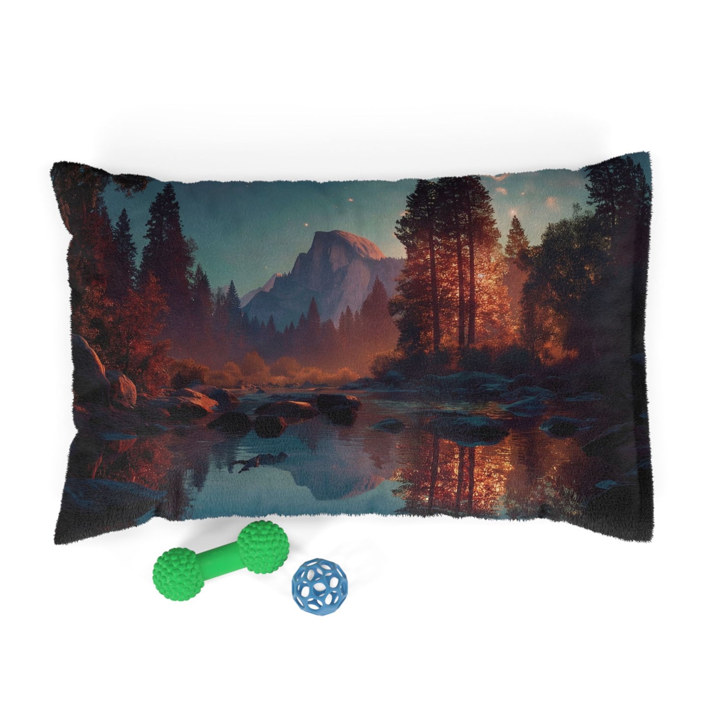 Starlit River Valley Pet Bed – Half Dome’s Whispering Reflection