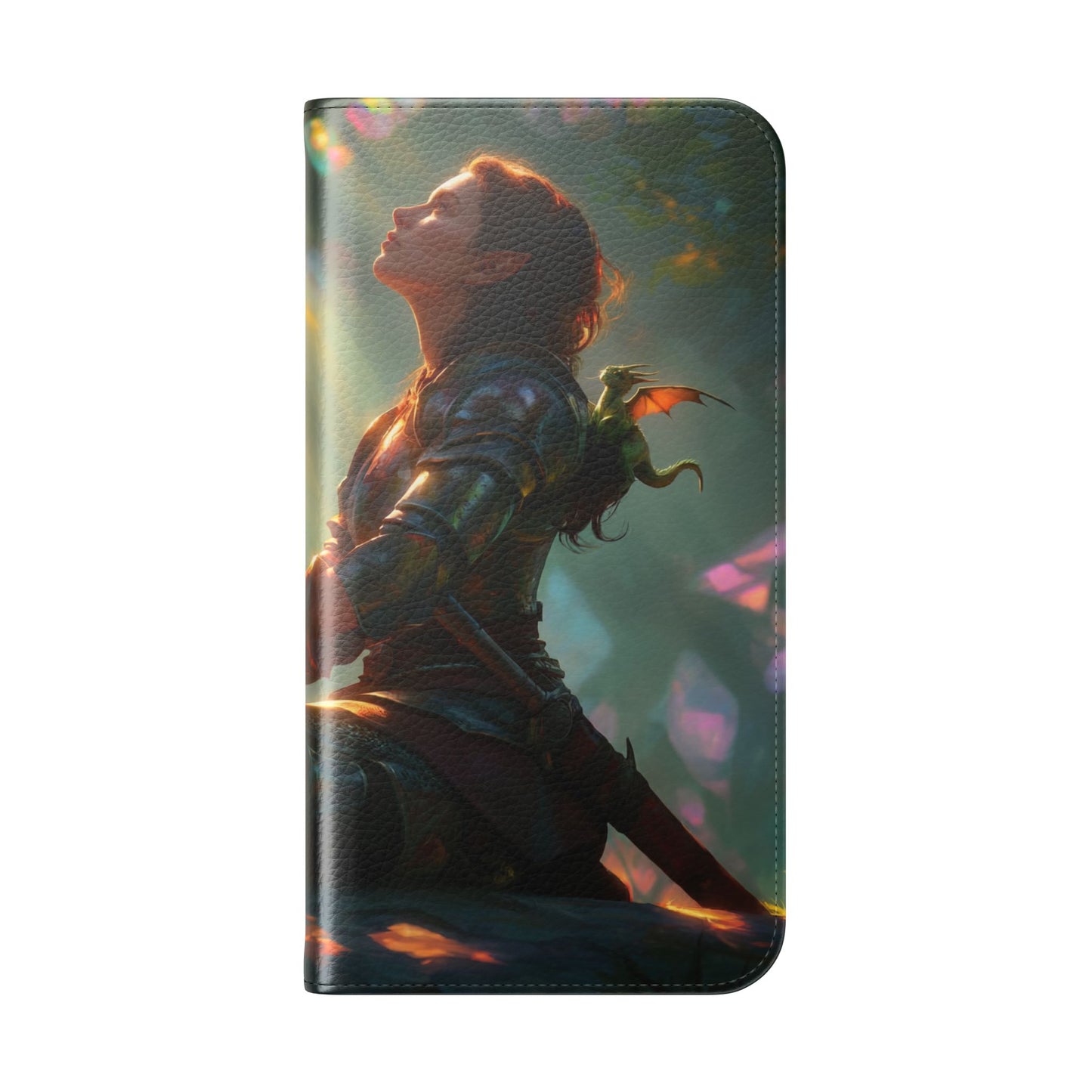 Crystal Grove Sentinel Flip Cases – Iridescent Forest Dawn Guardian
