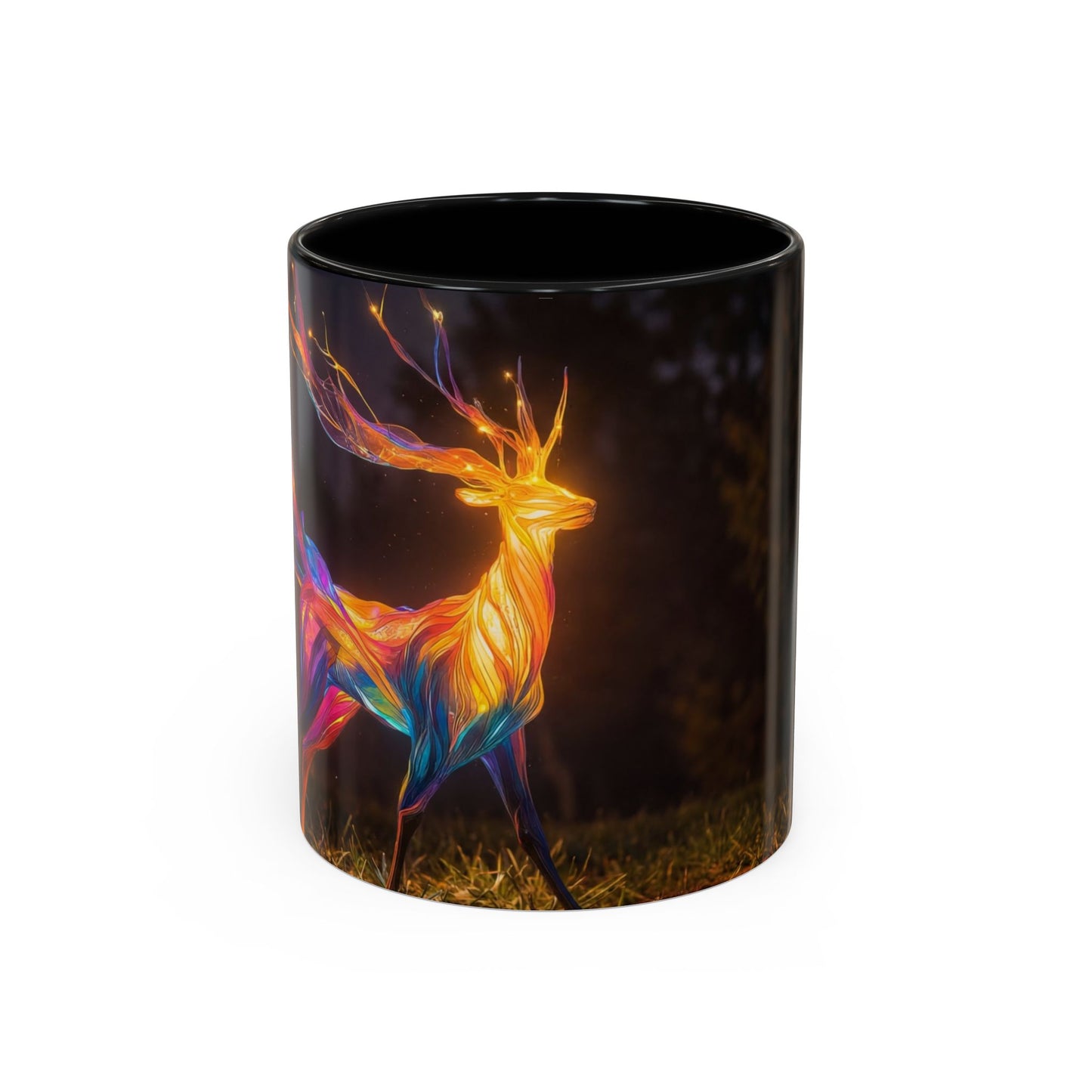 Chromatic Stag Accent Coffee Mug (11, 15oz) – Twilight Luminescence