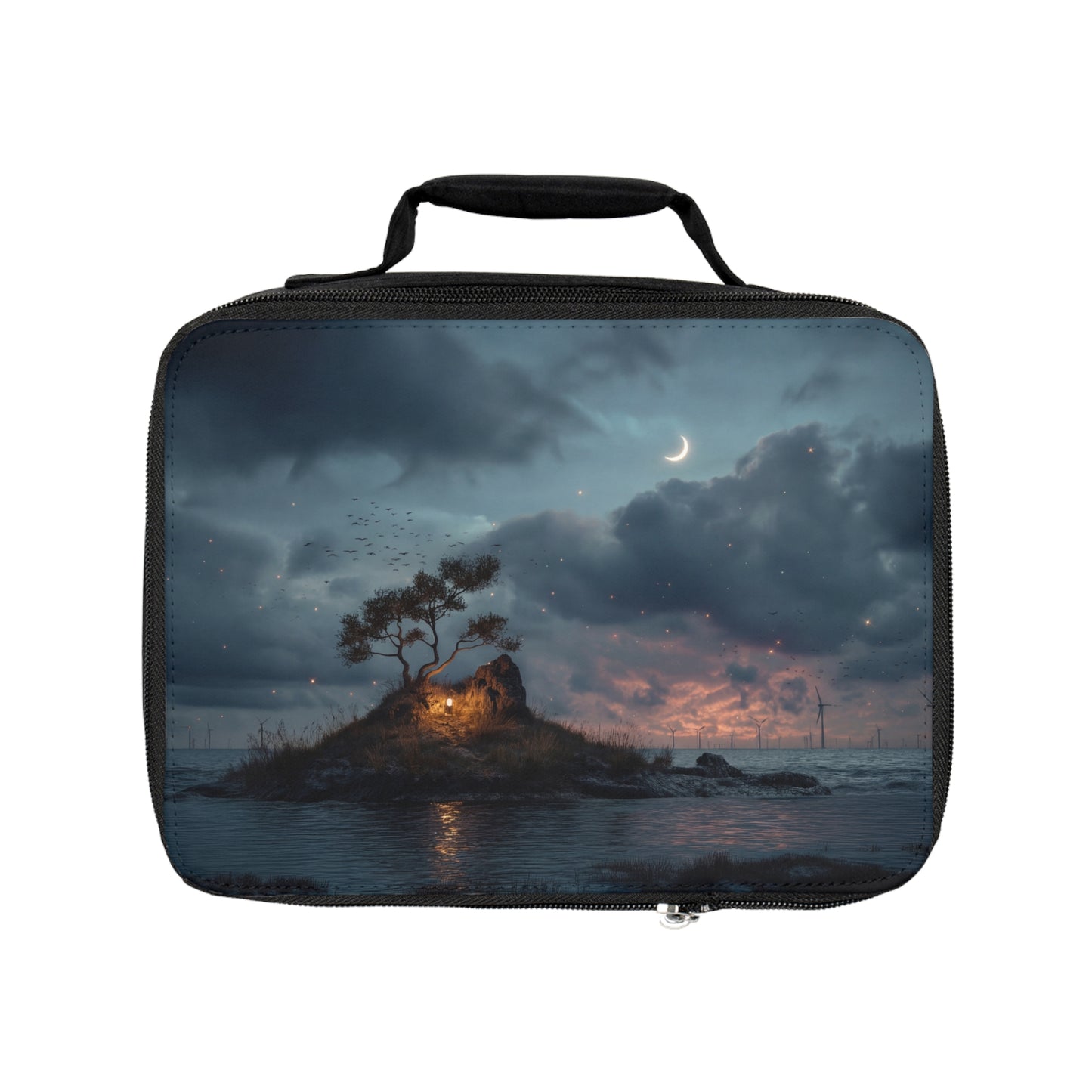 Moonlit Isle Lantern Lunch Bag – Secret Harbor at Dusk