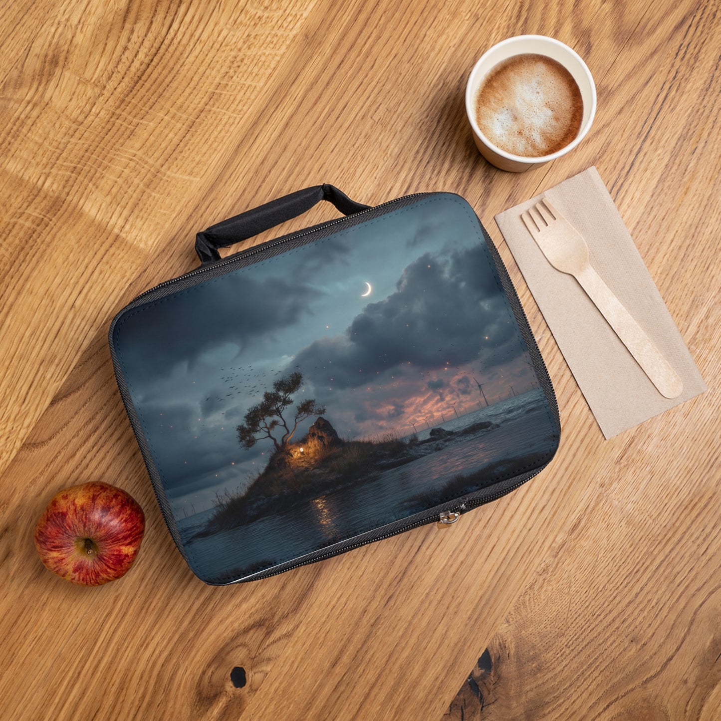 Moonlit Isle Lantern Lunch Bag – Secret Harbor at Dusk