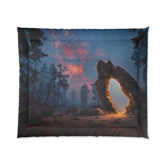 Celestial Archway Comforter – Gateway to the Starlit Forest