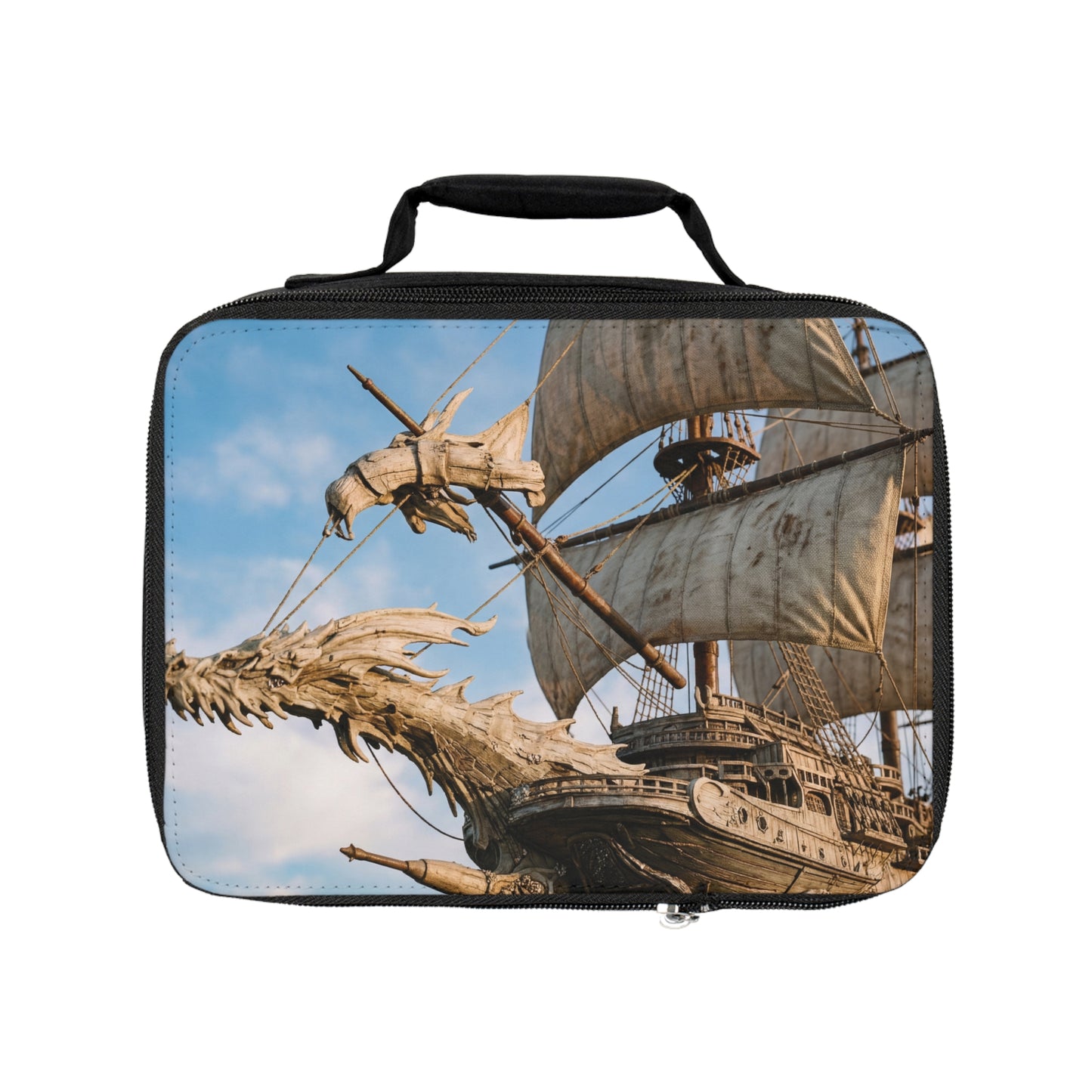 Dragon-Headed Galleon Lunch Bag – Sunlit Seascape Adventure