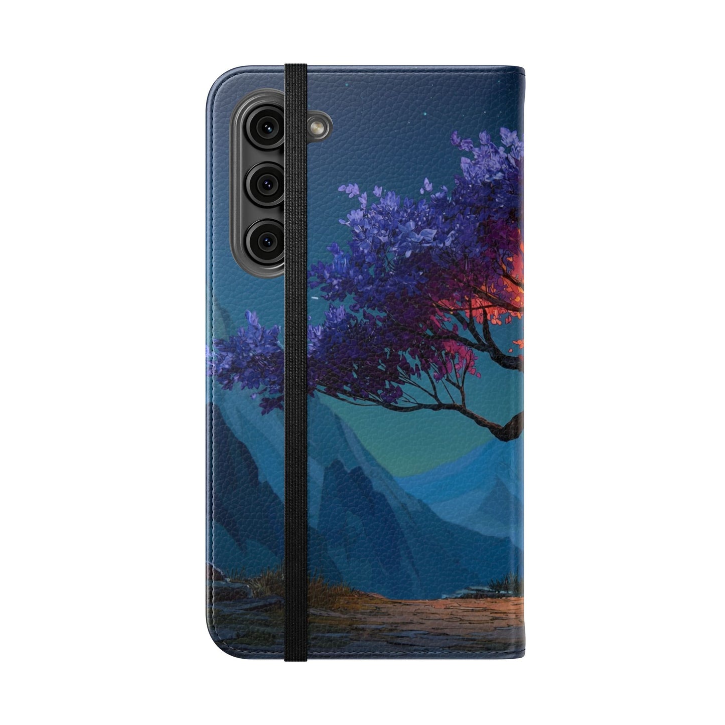 Violet Flame Tree Flip Cases – Twilight Mountain Glow Case