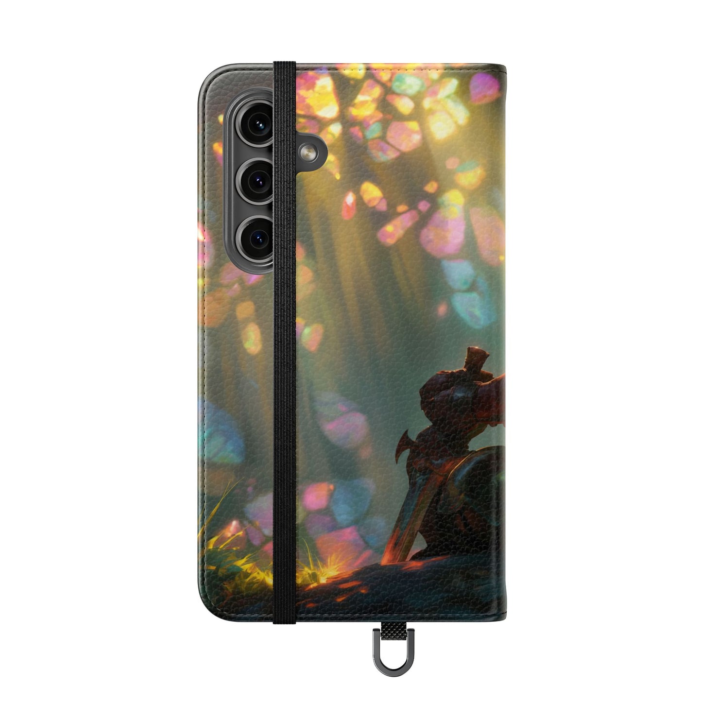 Crystal Grove Sentinel Flip Cases – Iridescent Forest Dawn Guardian