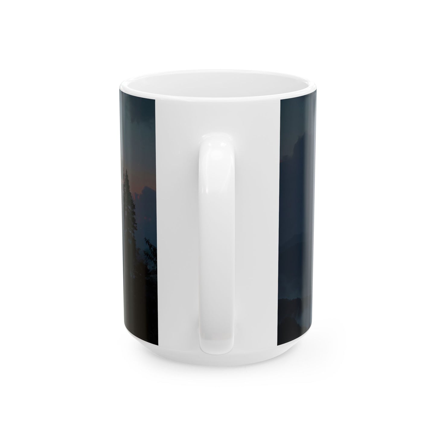 Celestial Fireball Ceramic Mug – Twilight Skyfall Dreamscape