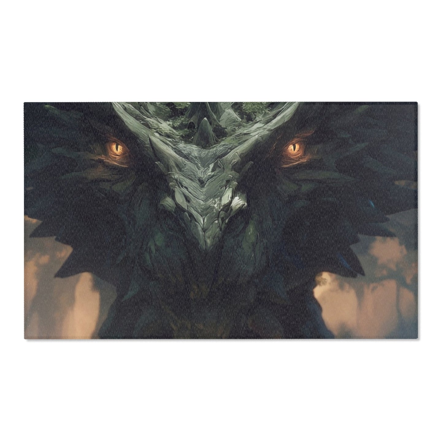 Ancient Dragon Sentinel Area Rugs – Forest Guardian Twilight