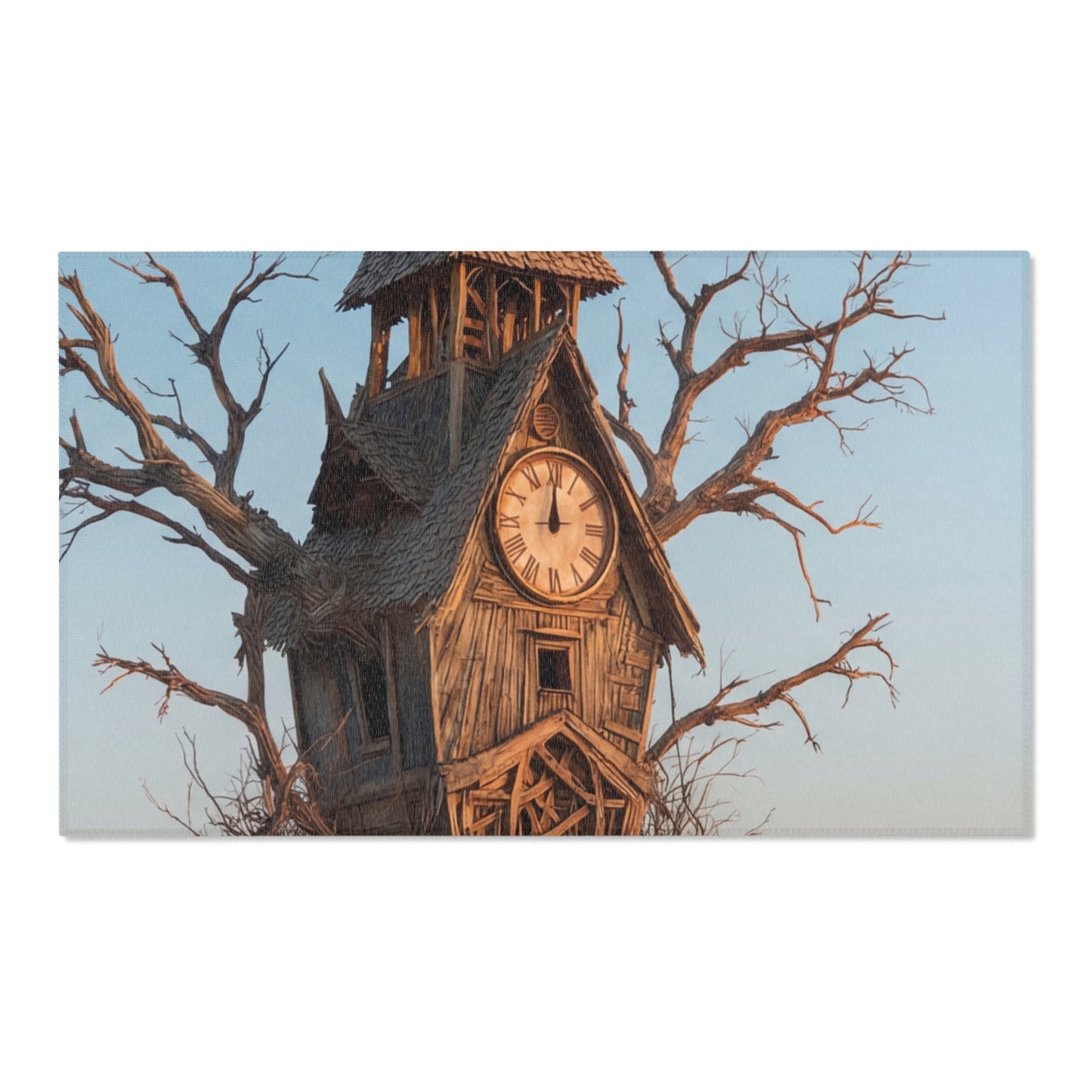 Clock Tower in the Dryland Area Rugs – Timeless Wanderer’s Sanctuary
