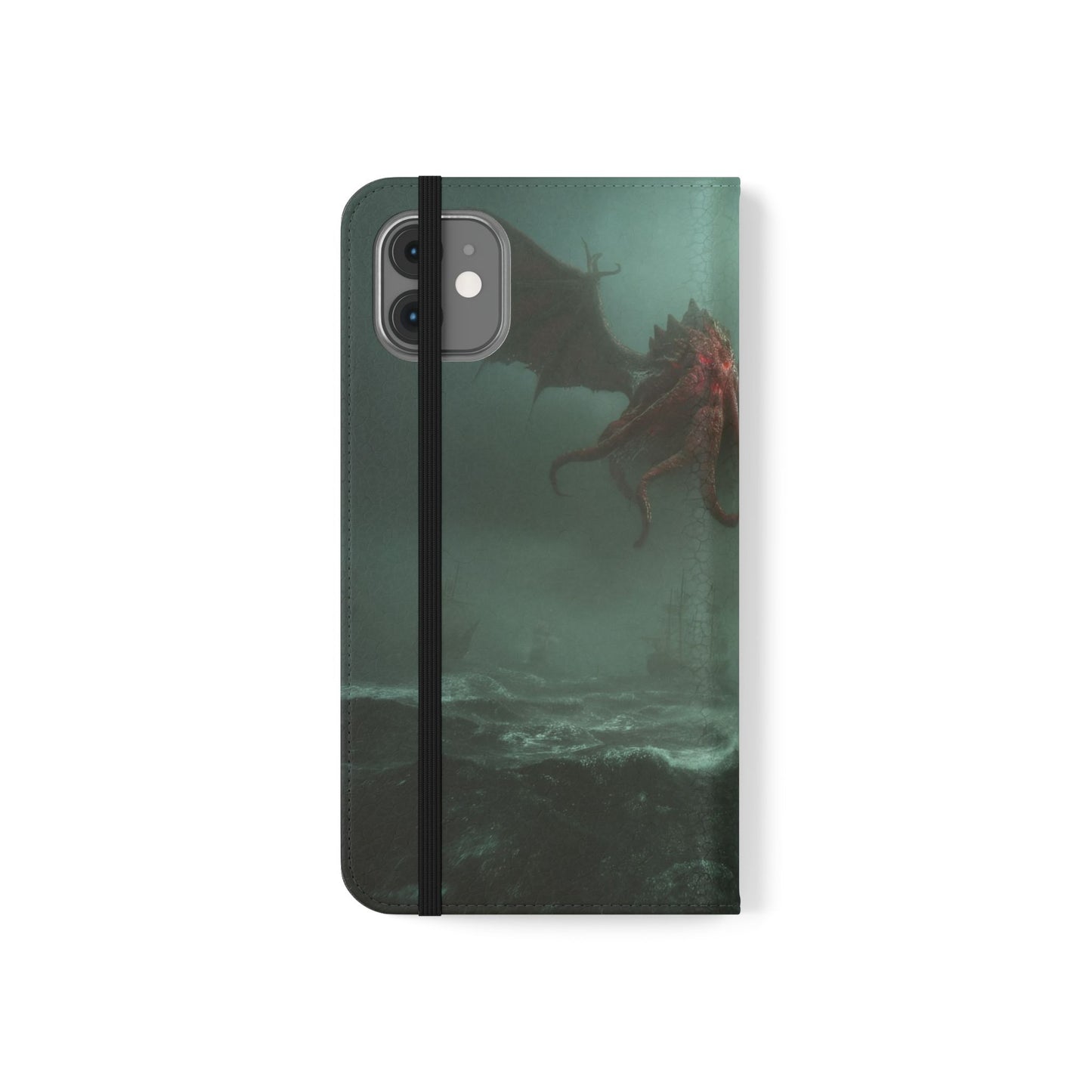 Leviathan Dragon Flip Cases – Crimson Sentinel at Sea