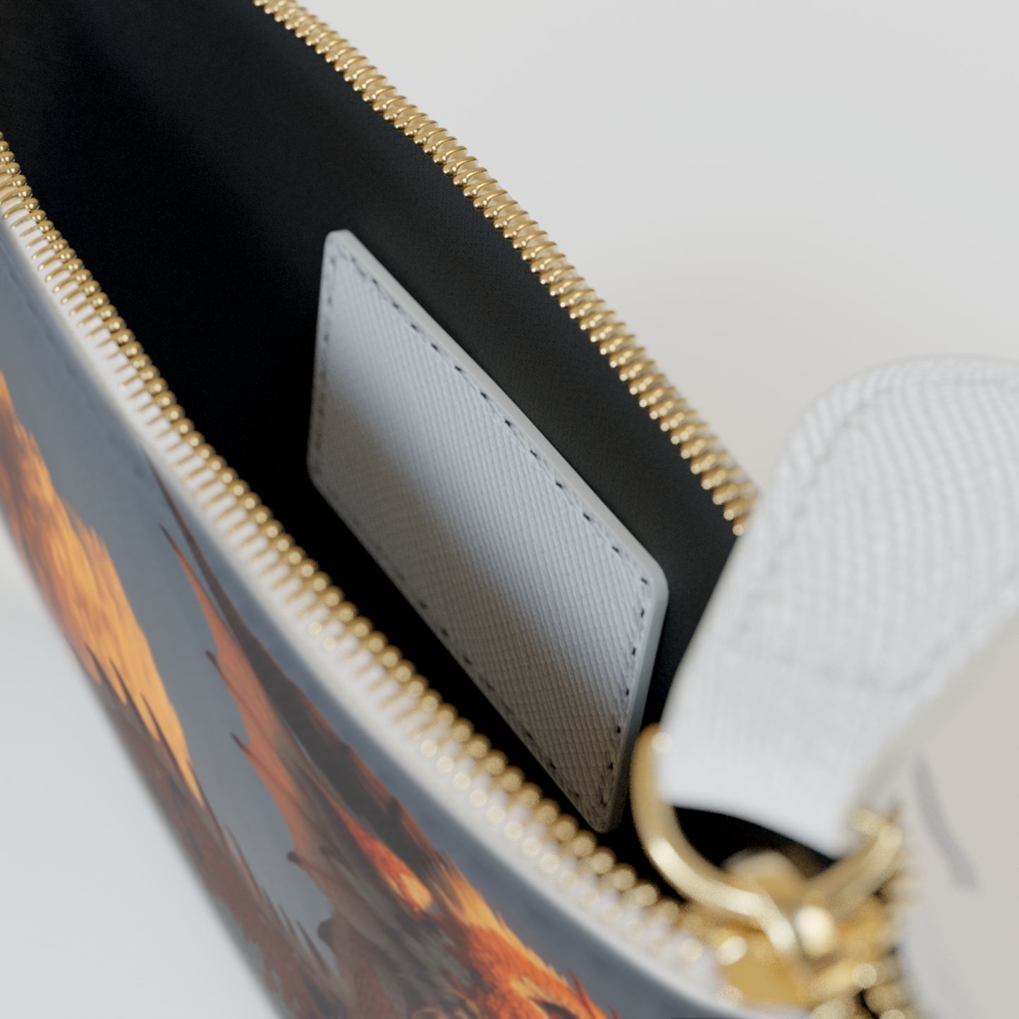 Sunset Dragon Mini Clutch Bag – Amber Scale Sentinel