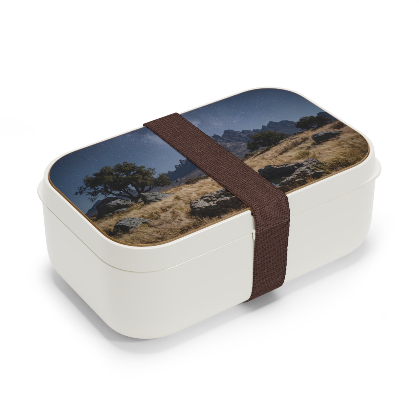 Starlit Mountain Spring Bento Lunch Box – Whispering Stones Under the Milky Way