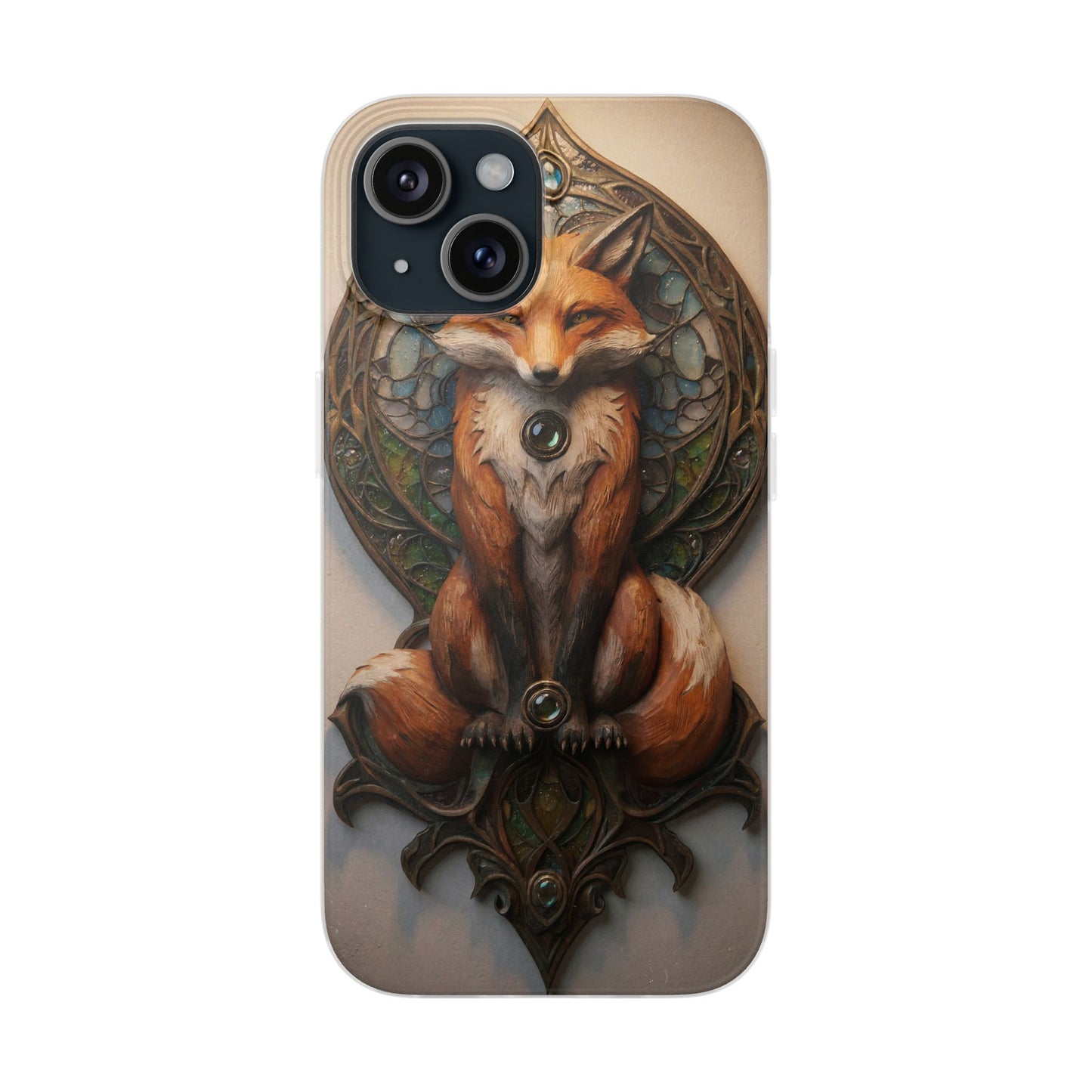 Fox Sentinel Flexi Cases – Amber Glow Through Stained Glass