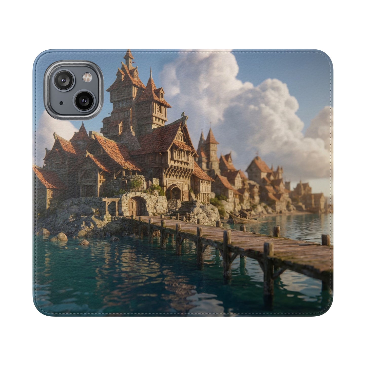 Cobblestone Harbor Flip Cases – Timber Town Seaside Walkway