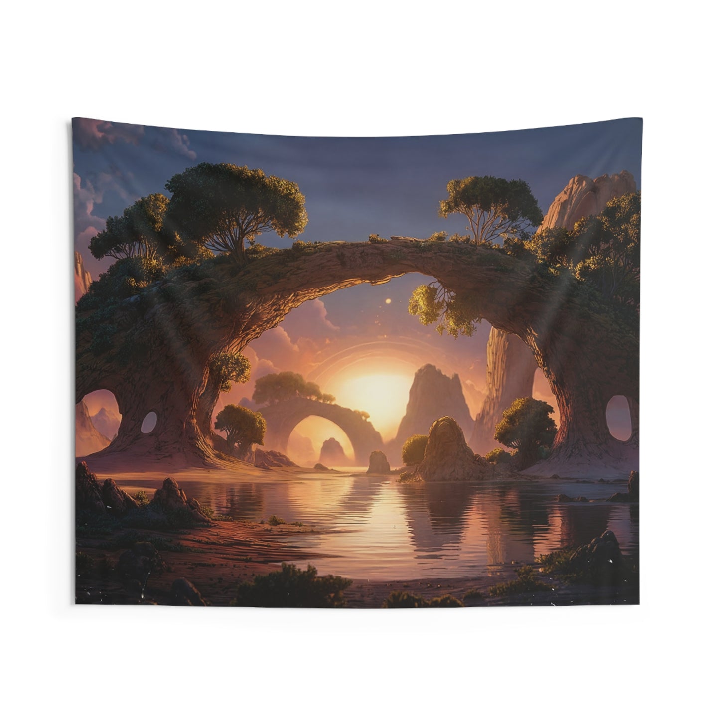 Whispering Archway Tapestries – Sunset Over Stone Canyons