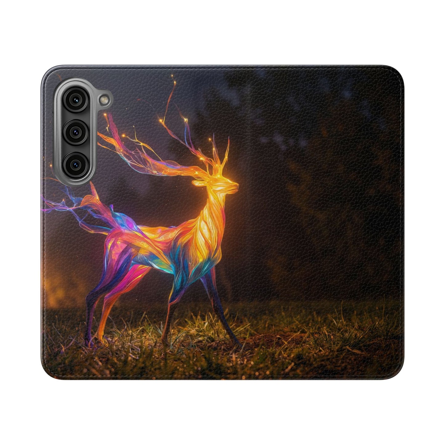 Ethereal Deer Flip Cases – Luminous Spirit Portrait