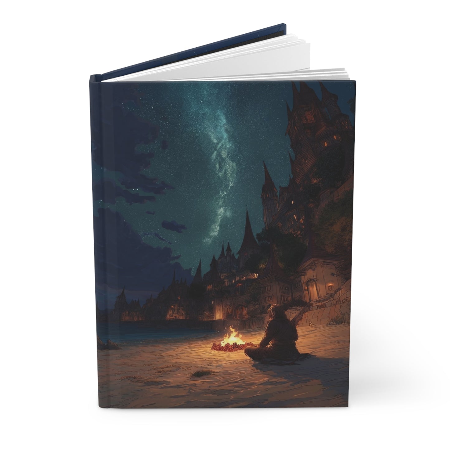 Starlit Castle Beach Journal Matte – Keeper of the Twilight Shore