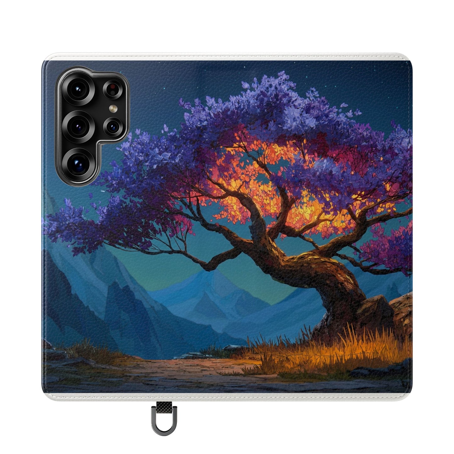 Violet Flame Tree Flip Cases – Twilight Mountain Glow Case