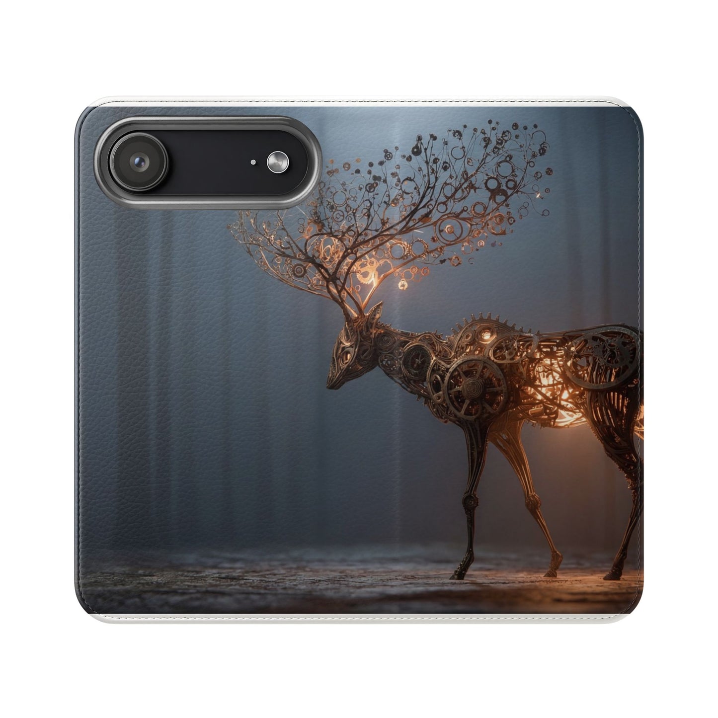 Mechanical Deer Flip Cases – Gears and Twilight Forest Guardian