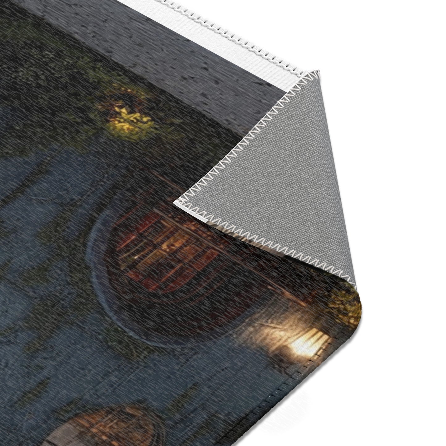 Sky-Rooted Dwelling Area Rug – Moss-Covered Dome House Dreamscape