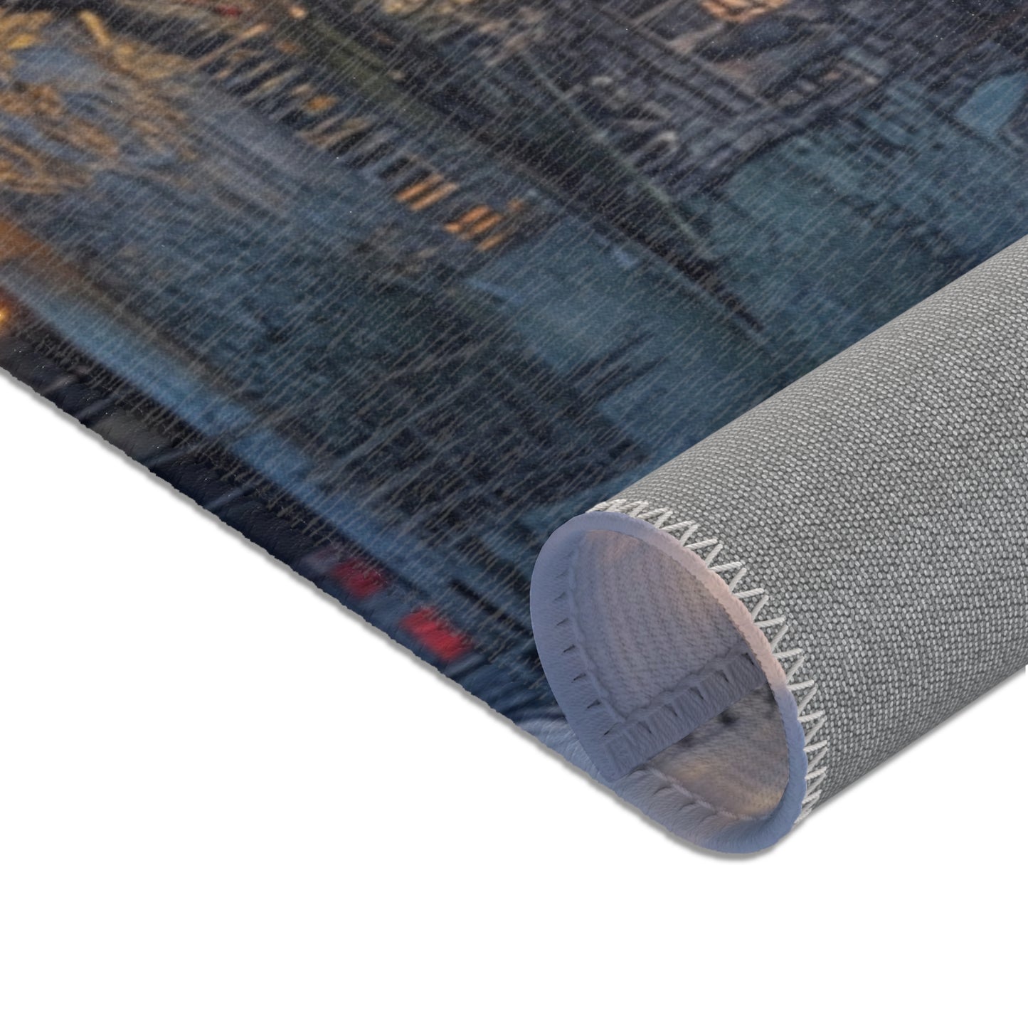 Aerial Lighthouse Area Rug – Twilight Skywatcher Dreamscape