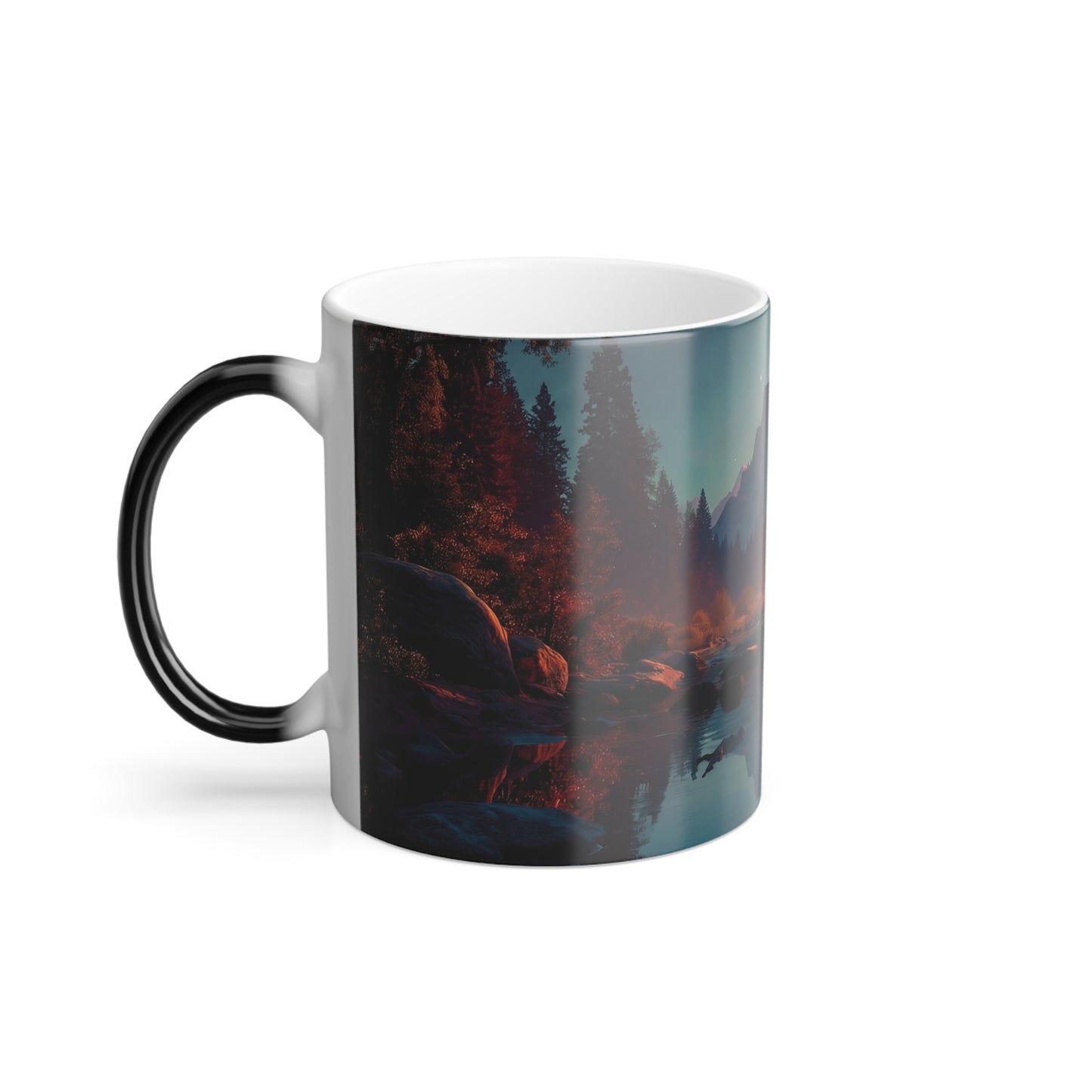 Starlit Valley Color Morphing Mug, 11oz – Twilight Reflections & Mountain Glow