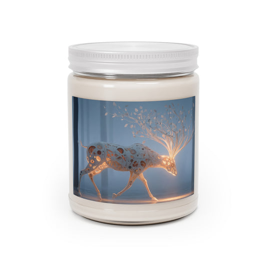 Luminescent Mechanical Deer Candle – Golden Heartwood Forest Glow