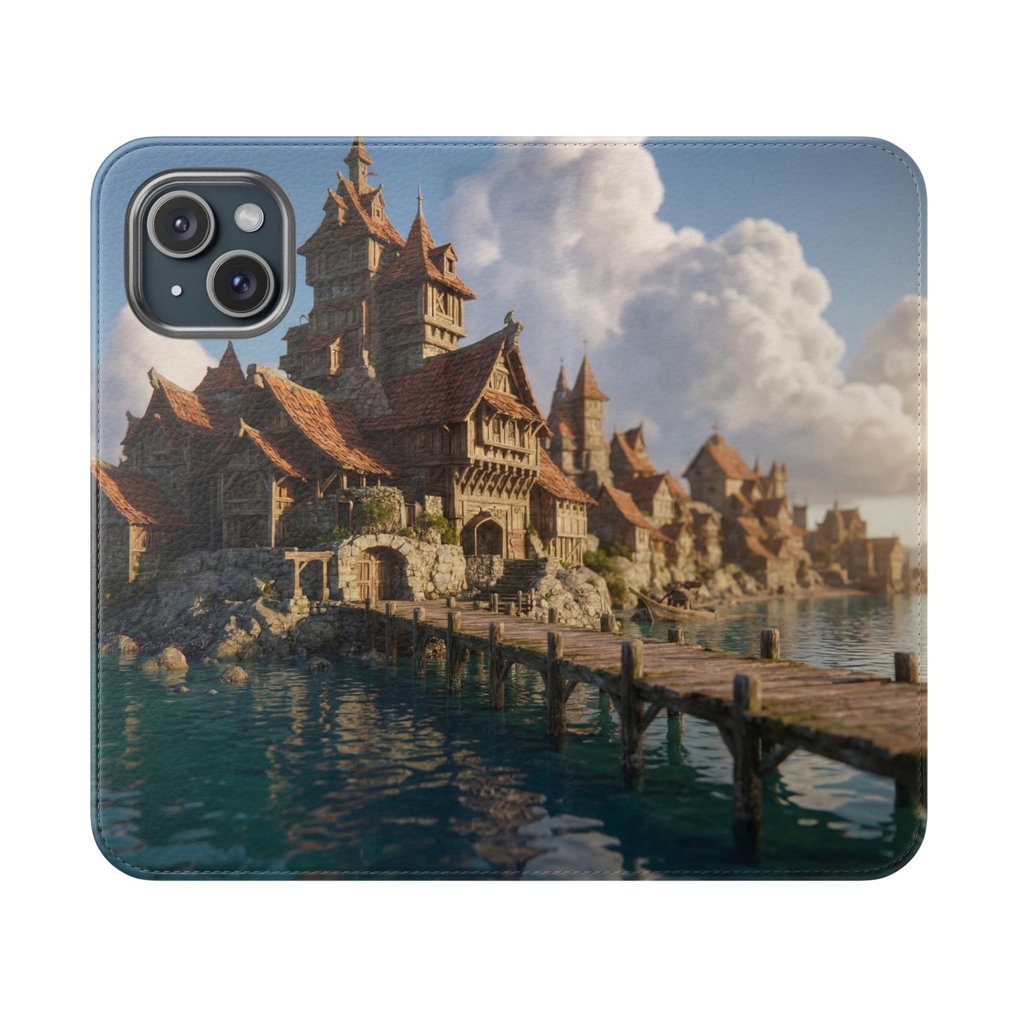 Cobblestone Harbor Flip Cases – Timber Town Seaside Walkway