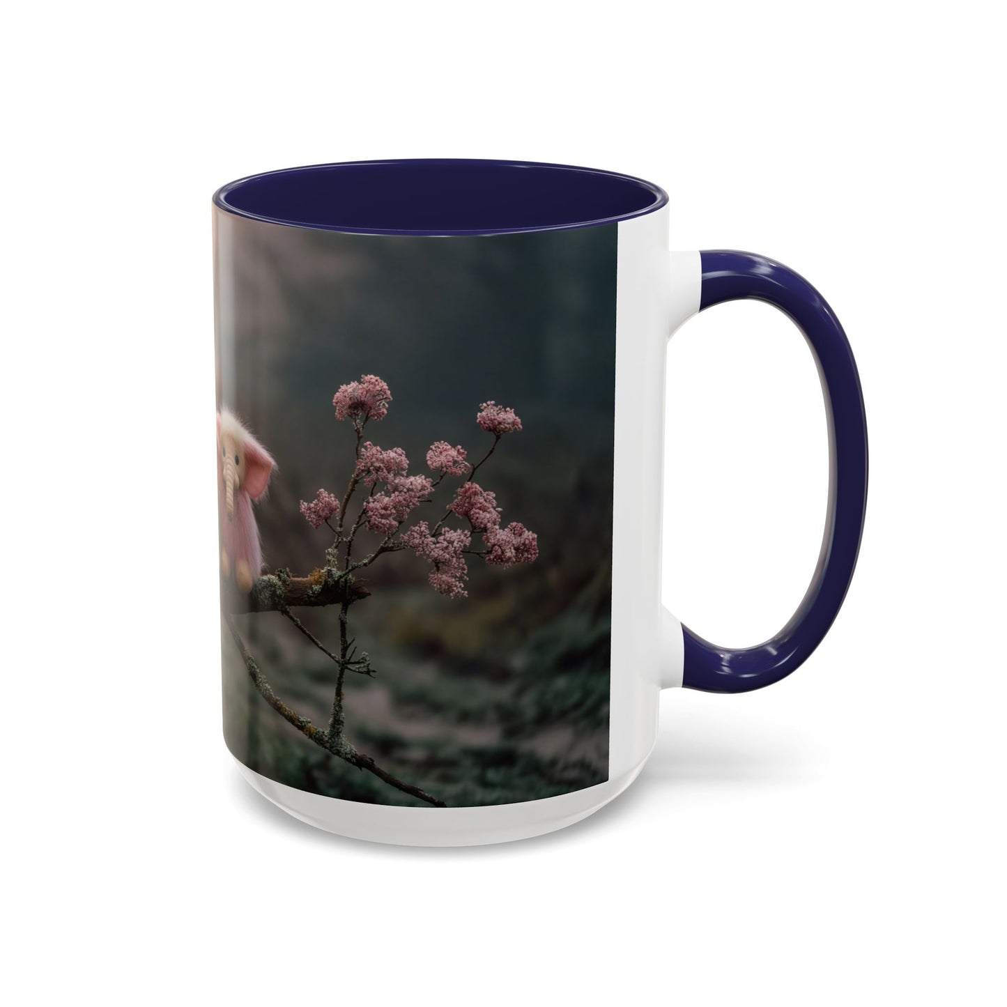 Fuzzy Elephant Trio Accent Coffee Mug (11, 15oz) – Mossy Branch Forest Friends