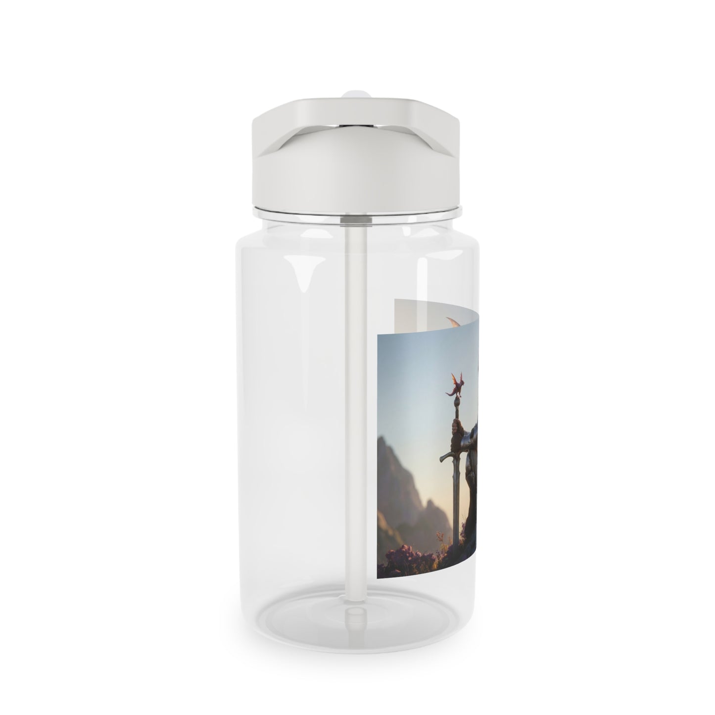 Elven Knight & Dragon Tritan Water Bottle – Golden Dawn Sentinel