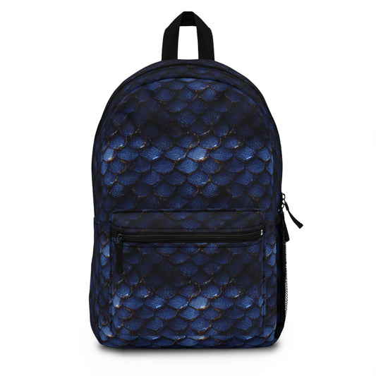 tiling pattern of sapphire dragon scales highly detailed, octane render, 8k - Backpack