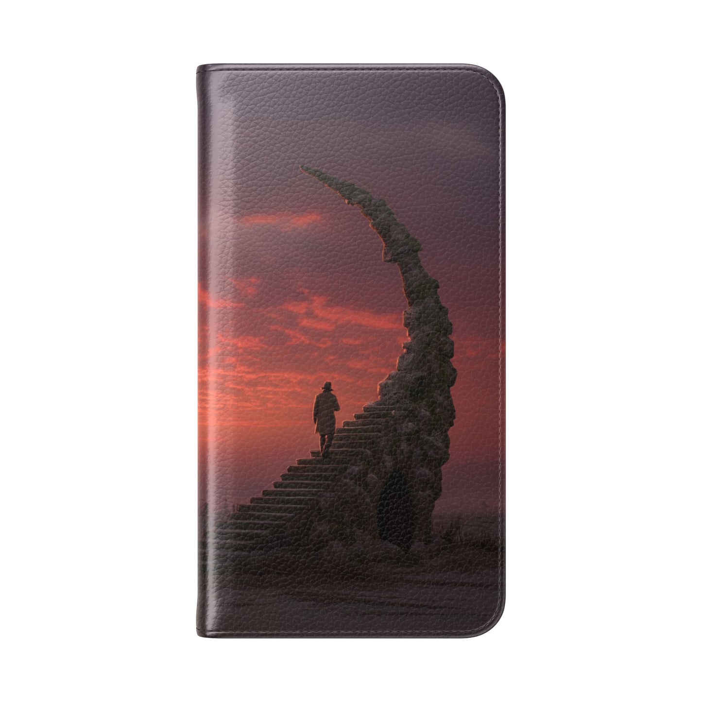 Twilight Sentinel Flip Cases – Moonlit Stairway to the Horizon