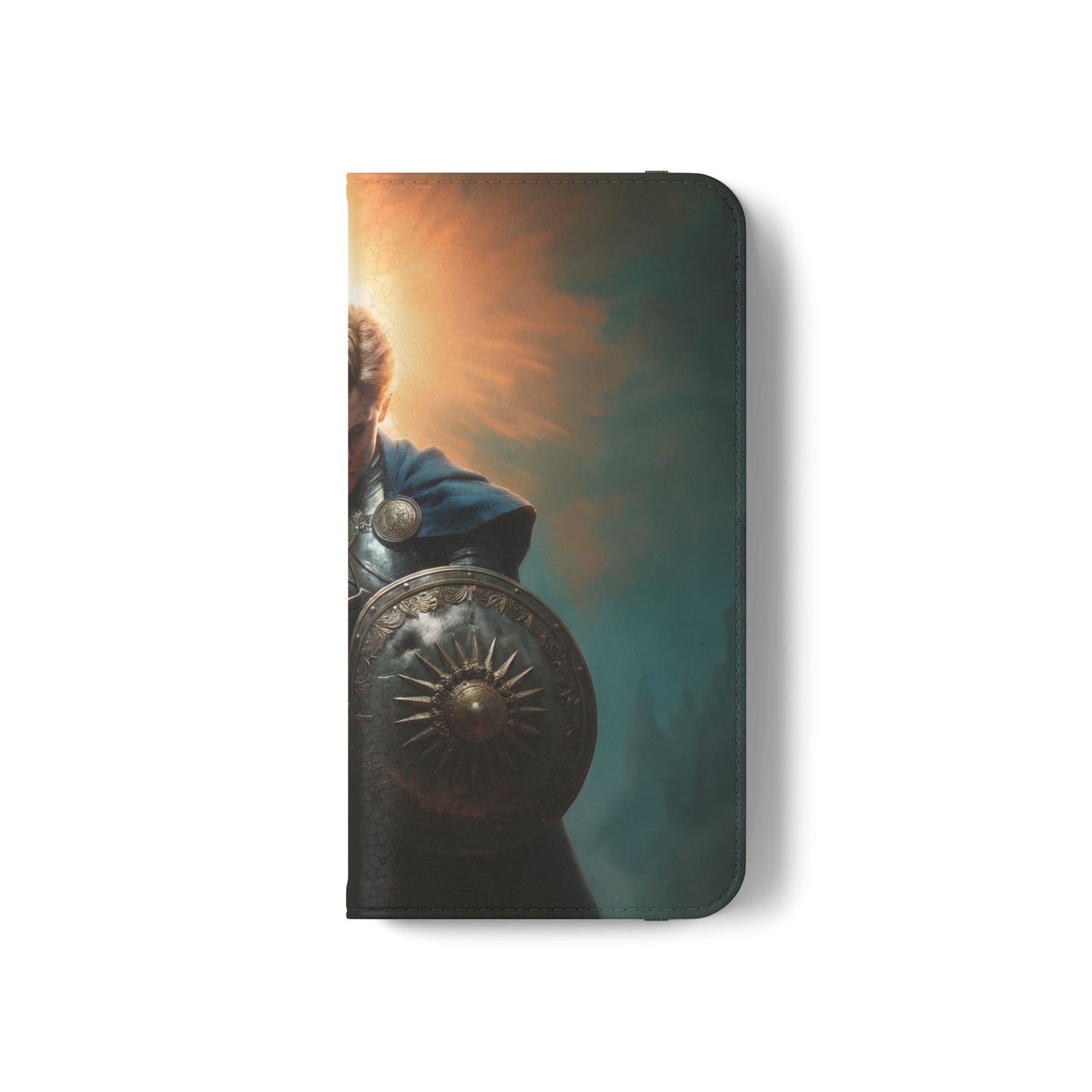 Dawn-Forged Knight Flip Cases – Radiant Armor Against Misty Skies