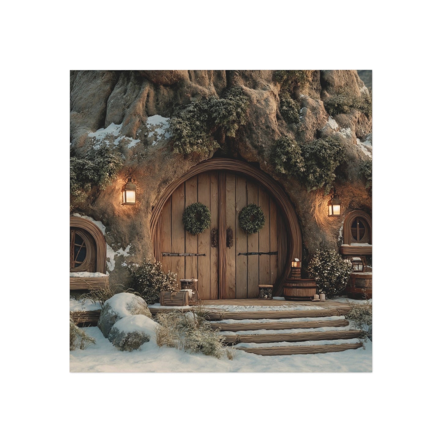 Winterwood Treehouse Magnet – Hearthlight in the Snowy Glade
