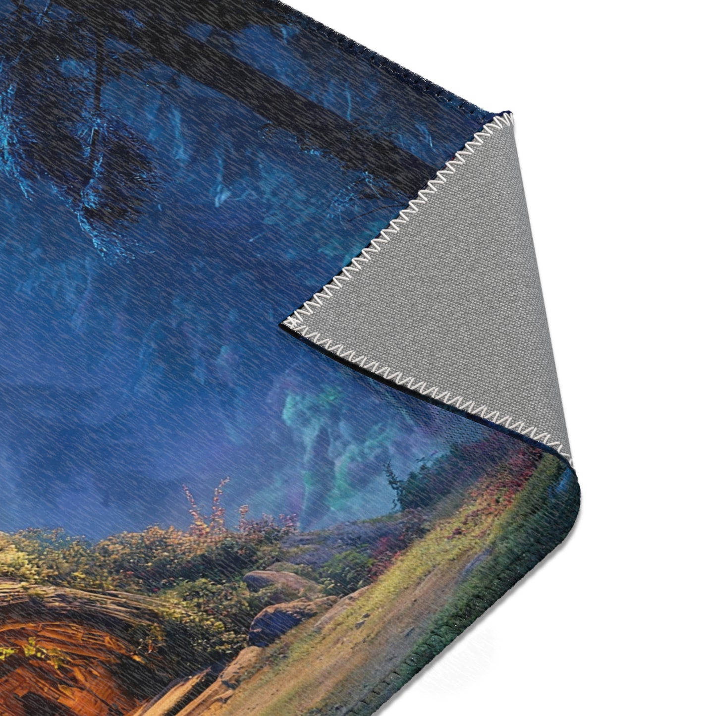 Whispering Grove Treehouse Rug – Moonlit Forest Sanctuary