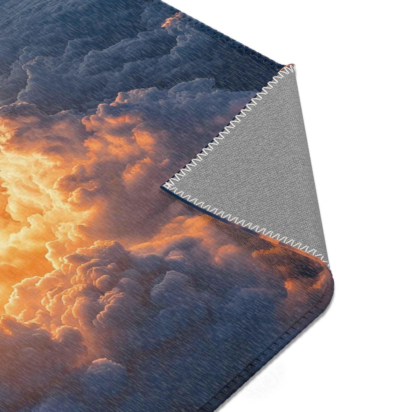 Rocket Ascension Area Rugs – Sunburst Through Clouds Launch Scene