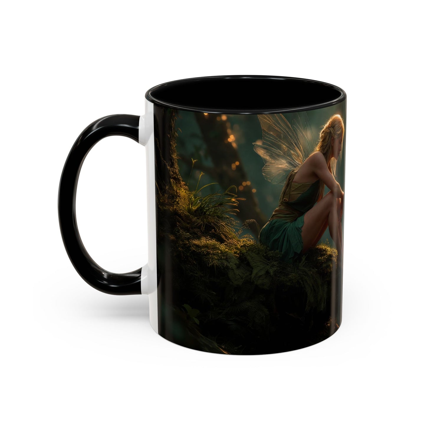 Winged Guardian Accent Coffee Mug (11, 15oz) – Twilight Forest Sentinels