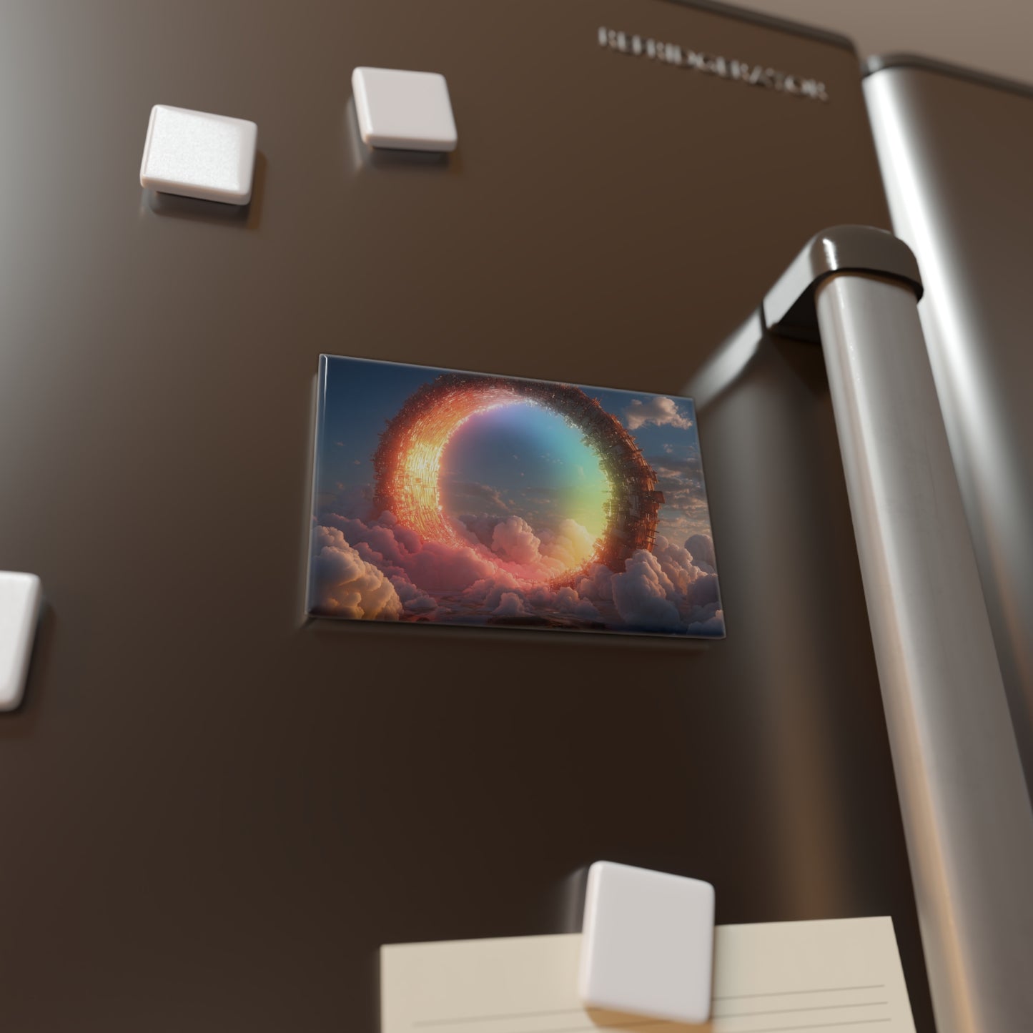 Celestial Vortex Button Magnet, Rectangle (1 & 10 pcs) – Indigo Cloud Dreamscape