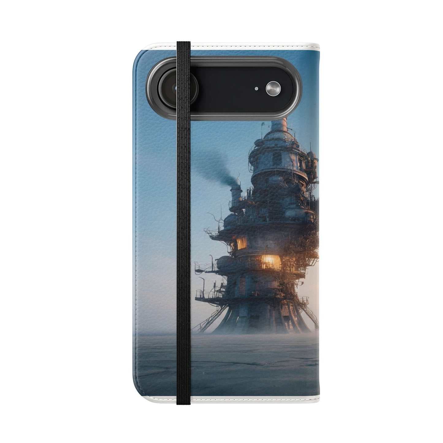 Steam-Stack Tower Flip Cases – Industrial Dawn Sentinel