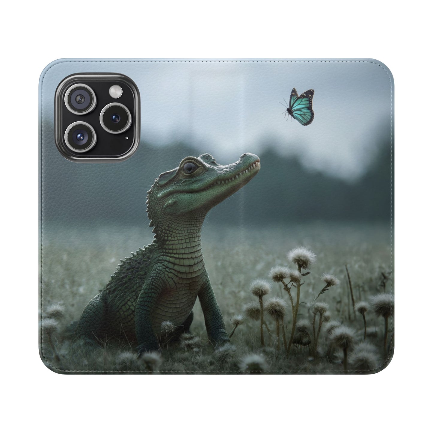 Gentle Croc & Butterfly Flip Cases – Tender Meadow Guardian Scene