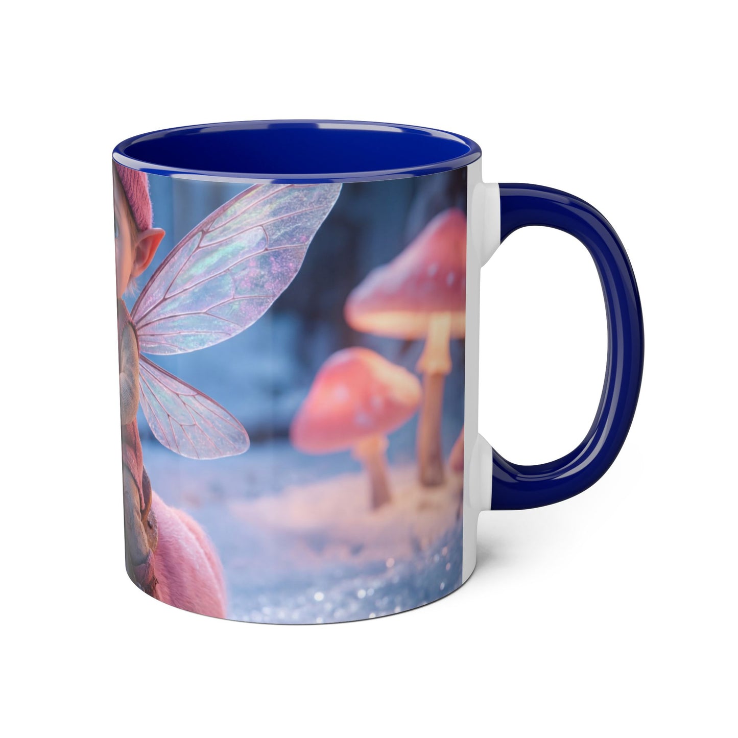 Frost-Fairy Unicorn Accent Mug – Pink Winter Guardian Scene