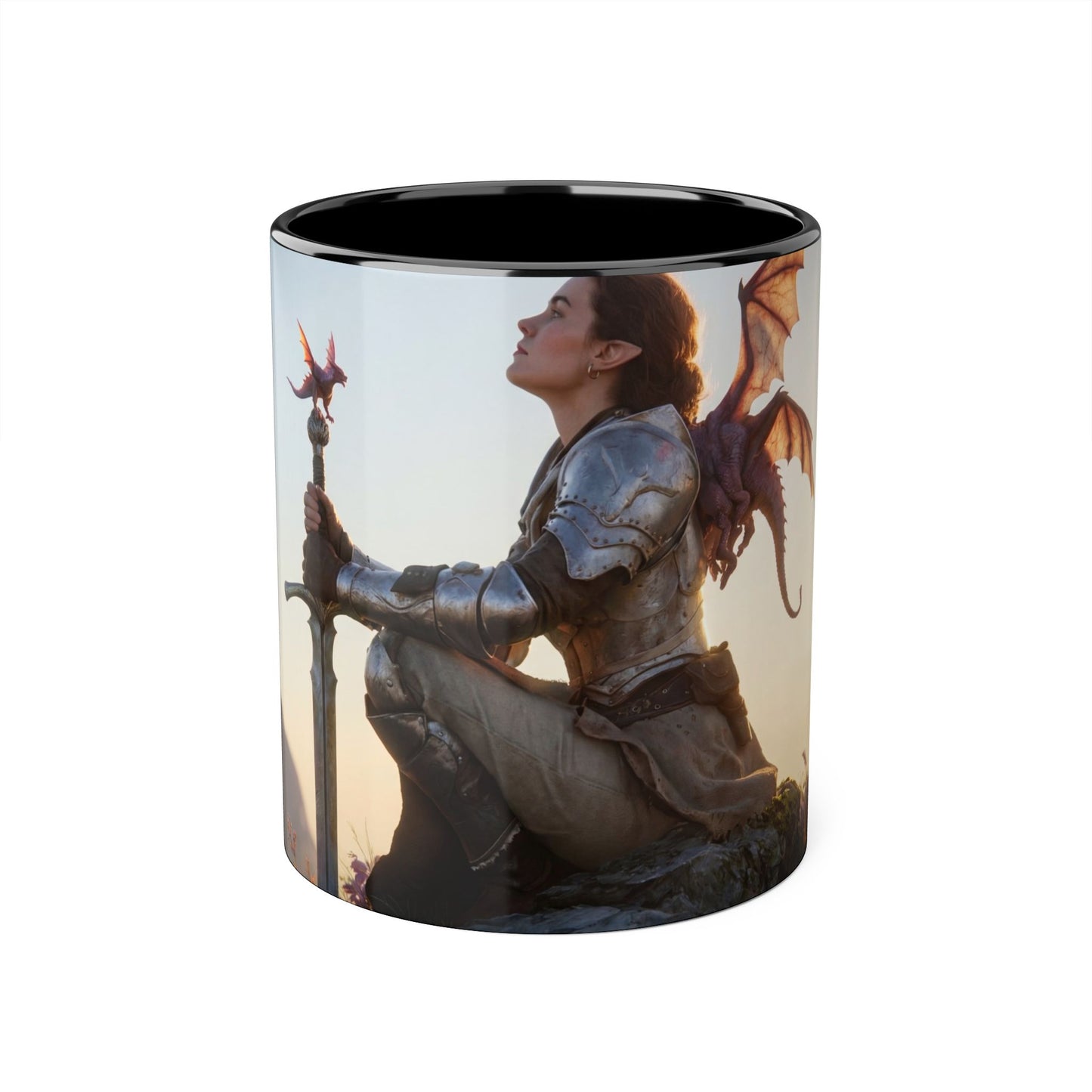 Elf Knight & Dragon Accent Mugs, 11oz – Dawn Sentinel Highlands